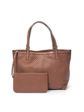 Gucci Craft Tote Light Brown Micro Guccissima Leather
